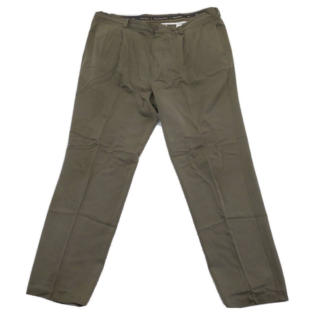Tommy Bahama Silk Pants Men's Size 42x36 Olive Pleated Silk Blend